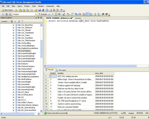 Search Text in SqlServer table