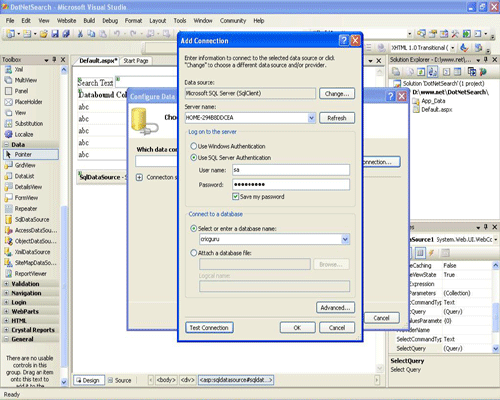Fill Information of MSSQL 